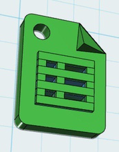 google sheets product icon - keychain craft hole pinshape 3d-design 3d print model - Mito3D