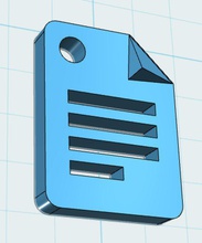 google docs icon charm pinshape logo keychain 3d print model - Mito3D