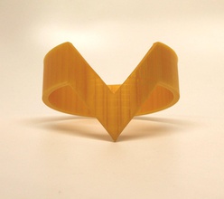 triangle cuff 20mm pinshape bracelet support-free jewelry 3d print model - Mito3D