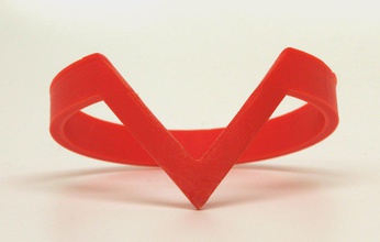 triangle cuff 10mm pinshape support-free cuff-bracelet bracelet jewelry 3d print model - Mito3D