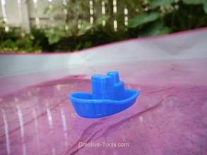barquito juguete pinshape flotante flotador playa juguetes niños diversión lago mar piscina agua toyboat barco 3d print model - Mito3D