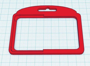 single badge holder - rounded corners pinshape 3d print model - Mito3D