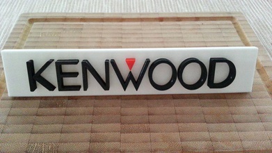 kenwood electronics logotipo pinshape escritorio 3d print model - Mito3D