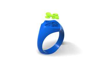 ring emblem pinshape fashion jewelry 3d print model - Mito3D