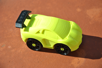 lamborghini aventador pinshape modelos miniaturas figura perros poly diseño concurso lowpoly juguetes robots coche 3d print model - Mito3D