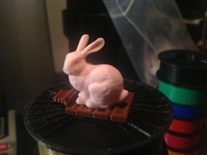 easter bunny candy bar pinshape rabbit plastic pla faberdashery chocolate 3d print model - Mito3D