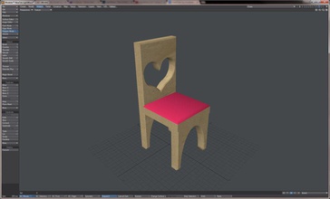 heartchair pinshape cadeira cozinha coração 3d print model - Mito3D