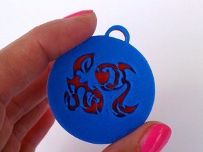 pendants zodiac signs water pinshape 3d print model - Mito3D
