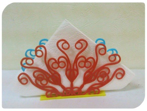 stand napkins peacock tail pinshape 3d-design 3d print model - Mito3D