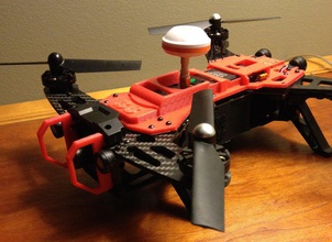 walkera runner 250 upper racing tray reinforcement pinshape algix3d-print-contest runner-250 fpv drone quadcopter 3d print model - Mito3D
