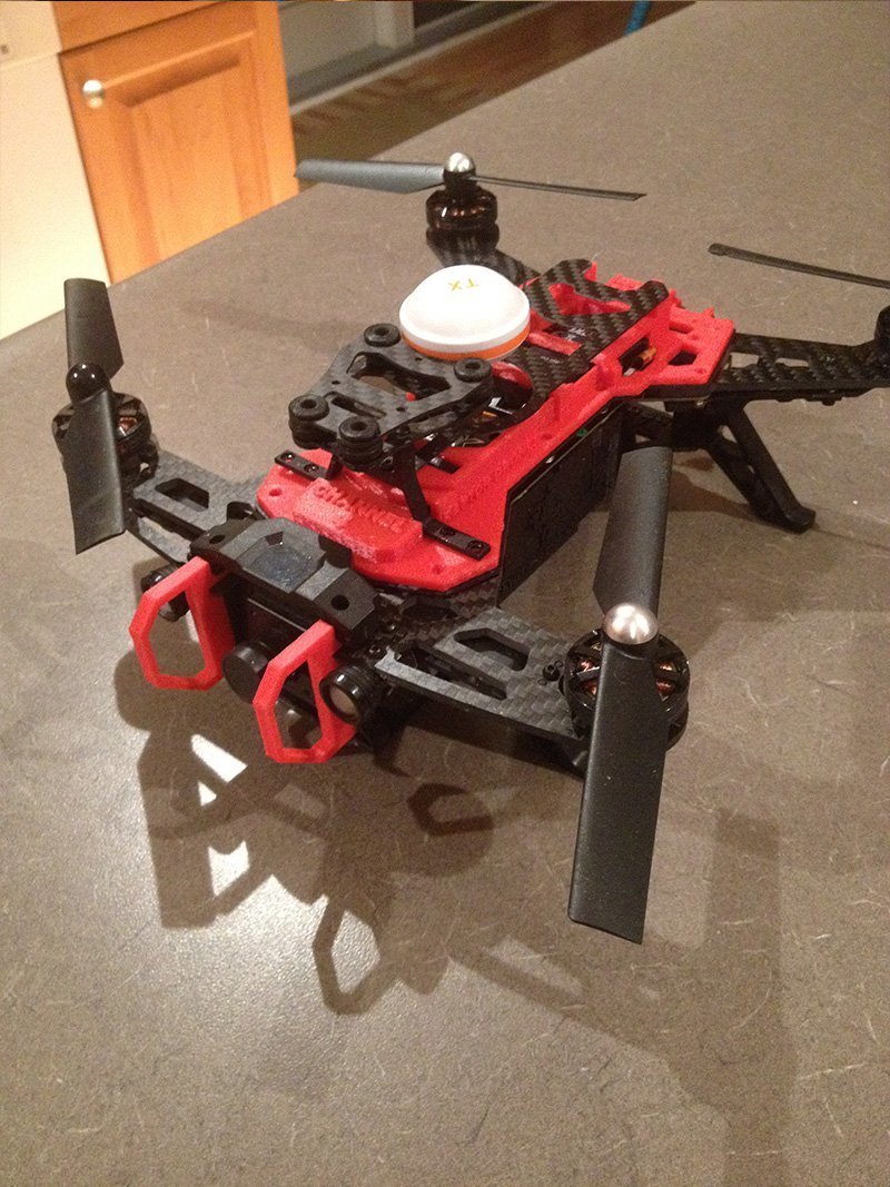 walkera runner 250 upper ' news van' Fach Verstärkung pinshape fpv Läufer Drohne quadcopter 3D print model - Mito3D