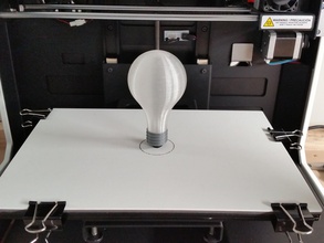 Impreso 3d bombilla pinshape simplificar jarrón cebra placa printinz luz 3d print model - Mito3D