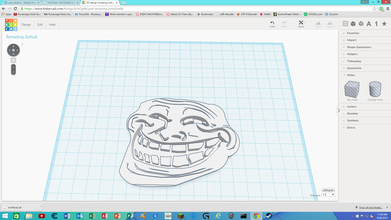 3d troll face pinshape meme cool modello faccia 3d print model - Mito3D