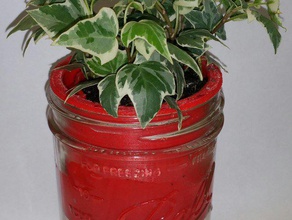 mason jar planter pinshape desk deskplant desktopplanter masonjar plant 3d print model - Mito3D