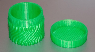 swirl jar pinshape storage crock jars 3d print model - Mito3D