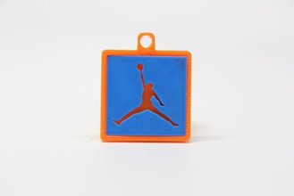 jumpman silhouette keychain pinshape sports knicks jordan basketball ball 3d print model - Mito3D