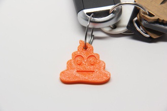 poop emoji Schlüsselanhänger pinshape keychain 3d print model - Mito3D