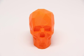 poly skull 1 pinshape skeleton polygon human head faceted 3d print model - Mito3D