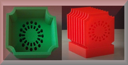 coaster box Untersetzer Platte Gestell 1 pinshape 3d design 3d print model - Mito3D