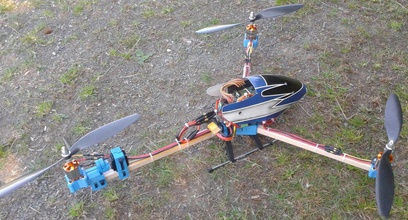 filamento originale tricopter pinshape tri copter rc radiocontrollato multirotor multicopter 3d print model - Mito3D