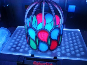 pseudo vetro colorato lampada pinshape paralume art deco 3d print model - Mito3D
