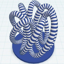 73 düğüm pinshape çizgili tinkercad 3d print model - Mito3D