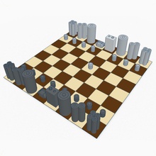 batterie d'échecs pinshape tinkercad échecs 3d print model - Mito3D