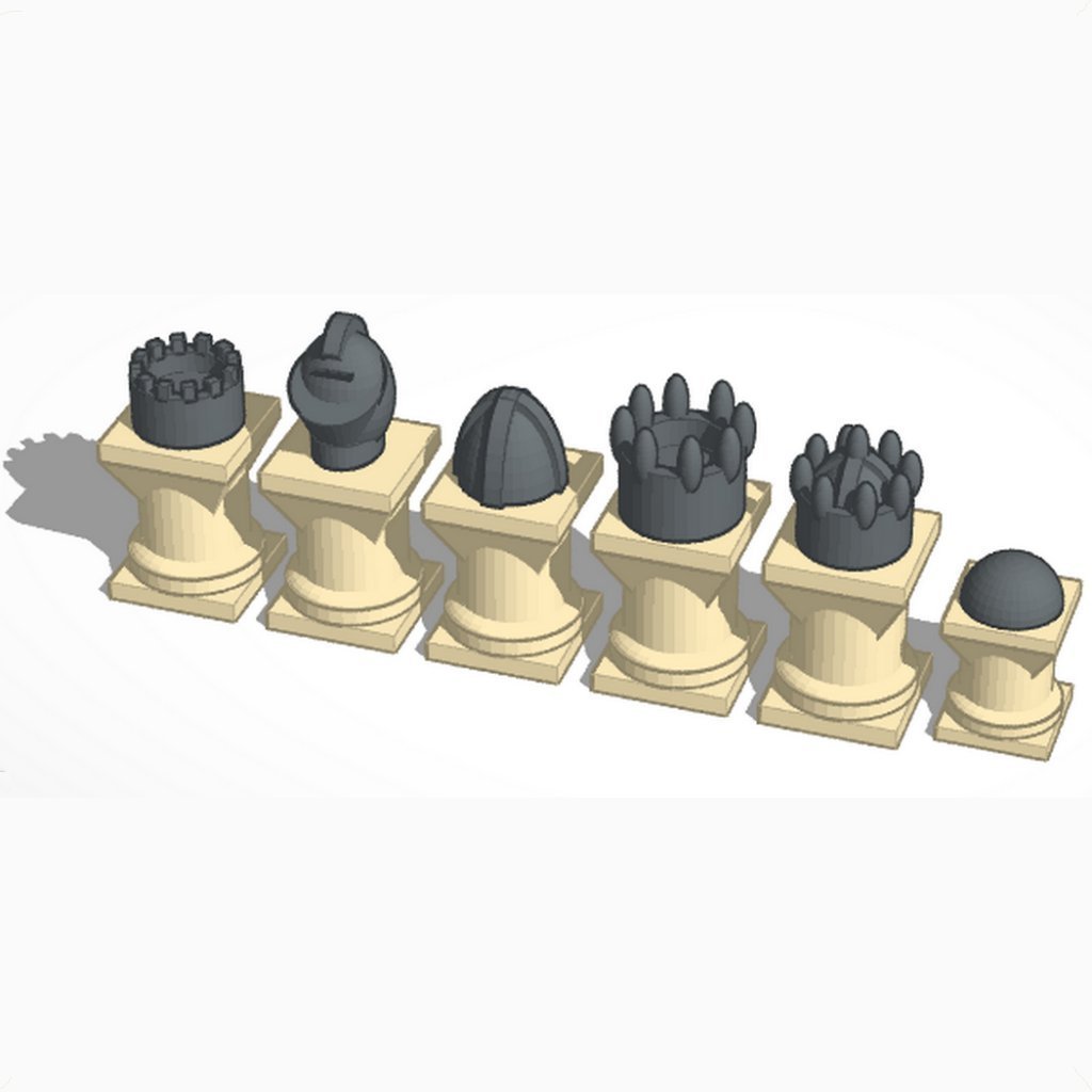 crown chess pinshape tinkercad 3D print model - Mito3D