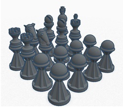 trad chess pinshape tinkercad 3d print model - Mito3D