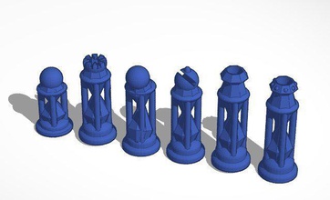 diamante reloj arena ajedrez pinshape tinkercad 3d print model - Mito3D