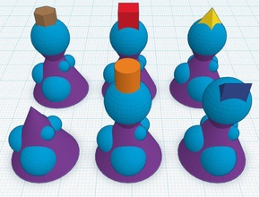 ballon d'échecs pinshape tinkercad échecs 3d print model - Mito3D