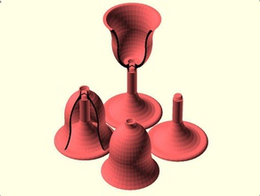 parisian goblet picnics pinshape picnic openscad drink cup 3d print model - Mito3D