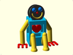 mb robot 1 pinshape openscad mascot grabcad cute 3d print model - Mito3D