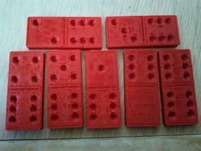 conjunto dominós impressão pinshape openscad pizza dominos dominó domino 3d print model - Mito3D