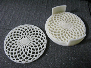 spiro-coasters pinshape openscad coaster spirograph cup mat 3d print model - Mito3D