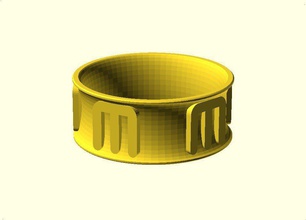 criador logotipo pulseira ix pinshape wearable openscad makerbot jóias 3d print model - Mito3D