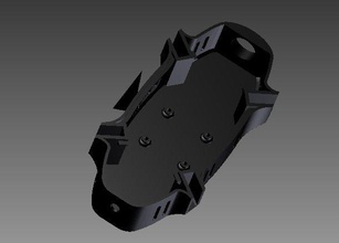 cadre modifié points montage contrôleur vol pinshape Conception 3d 3d print model - Mito3D