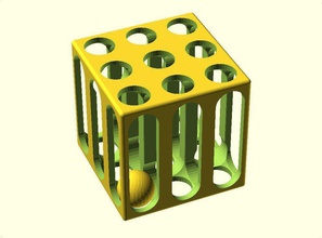 ball maze pinshape openscad cage ball toy maze
