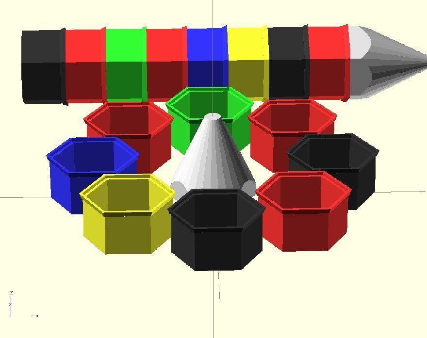 crayon boulon cas pinshape 3D print model - Mito3D