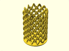 espiral copa ii pinshape lápis openscad taça 3d print model - Mito3D
