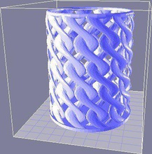 spiral pencil candle toothbrush cup pinshape holder openscad ceramics 3d print model - Mito3D