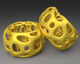 napkin ring - voronoi style pinshape wristband 3d print model - Mito3D