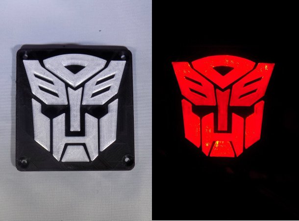 autobot transformers gece lambası led lamba pinshape duvar video saydam trafo oyuncaklar oyuncak araçlar aracı tablet biriktirme işaretler işaret scupltures heykel vida Robotik robot rgb uzak rastgele sahne prop yazıcı baskı popüler pla fizik ofis fındık Gece Işığı yeni modelleri model mobil megatron matematik dergi maker faire alttan gelen ısı logo ışıklar lightitup aydınlatma LED öğrenme öğrenin laptop mutfak ır göbekler ev tutucu tutun hobi askı asmak oyunlar oyun gadget eğlenceli flashforge özellikli moda alanında A'ya mühendislik mühendis çift droid decepticon özelleştirilebilir serin kap renkler renkli toplama kamera bumblebee bina kutusu cıvata siyah bendlay yatak odası harika ses sanat arduino android abs 3d 3D print model - Mito3D