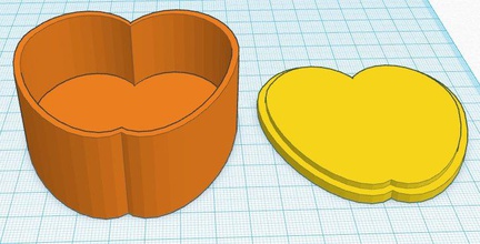 apple box lid pinshape trinket jewelry container 3d print model - Mito3D