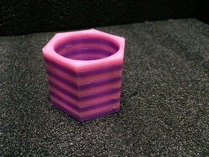 40 mm hex led candle holder - dual extrusion pinshape 3d-design 3d print model - Mito3D