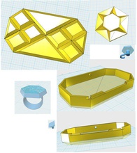 sun goddess set - clutch ring amulet pinshape summer pendant 3d print model - Mito3D