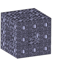 menger Schwamm Vogelhäuschen pinshape fraktal cube 3d print model - Mito3D
