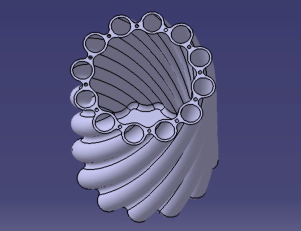 spirally vasy pinshape vase 3D print model - Mito3D