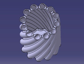 spiralförmig vasy pinshape vase 3d print model - Mito3D