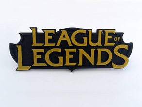 liga leyenda lol logotipo remezclada pinshape leyendas 3d print model - Mito3D
